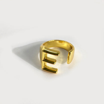 Bold Initial Statement Open Ring