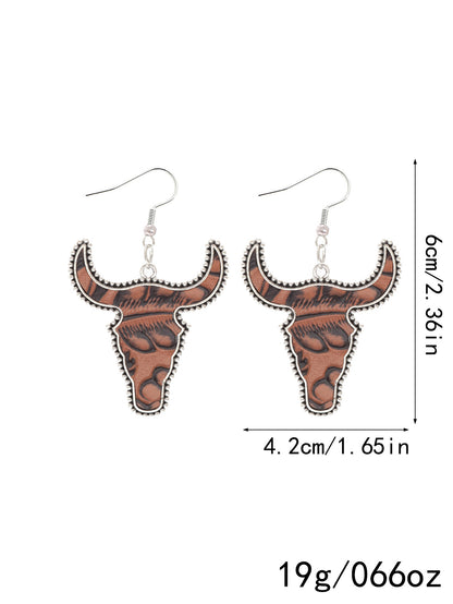 Western Cattle Dangle Earrings