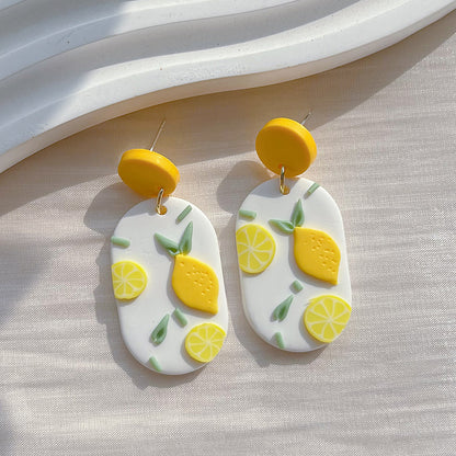 Cutie Fruity Polymer Clay Dangle Earrings