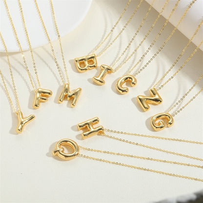 Balloon Initial Letter Pendant Necklace