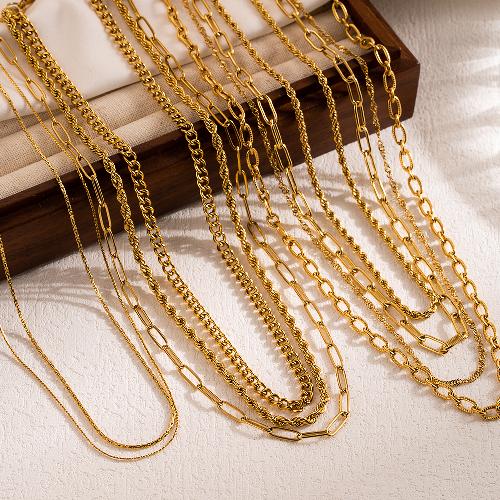 Simple 18k Gold Plated Necklace Chain