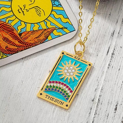 Handmade Tarot Card Pendant Necklace