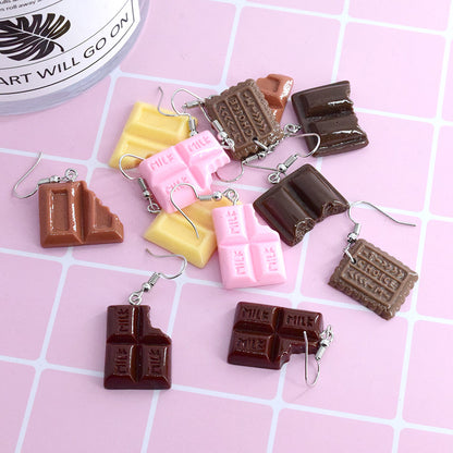 Chocolate Resin Drop Earrings