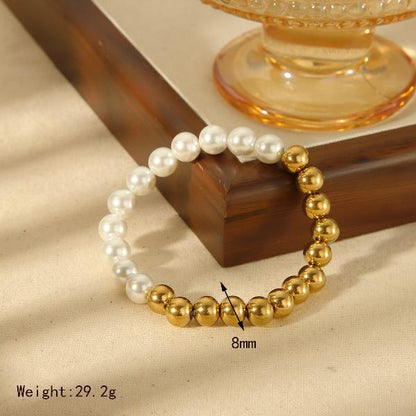 Dainty Pearl Beaded Bracelet