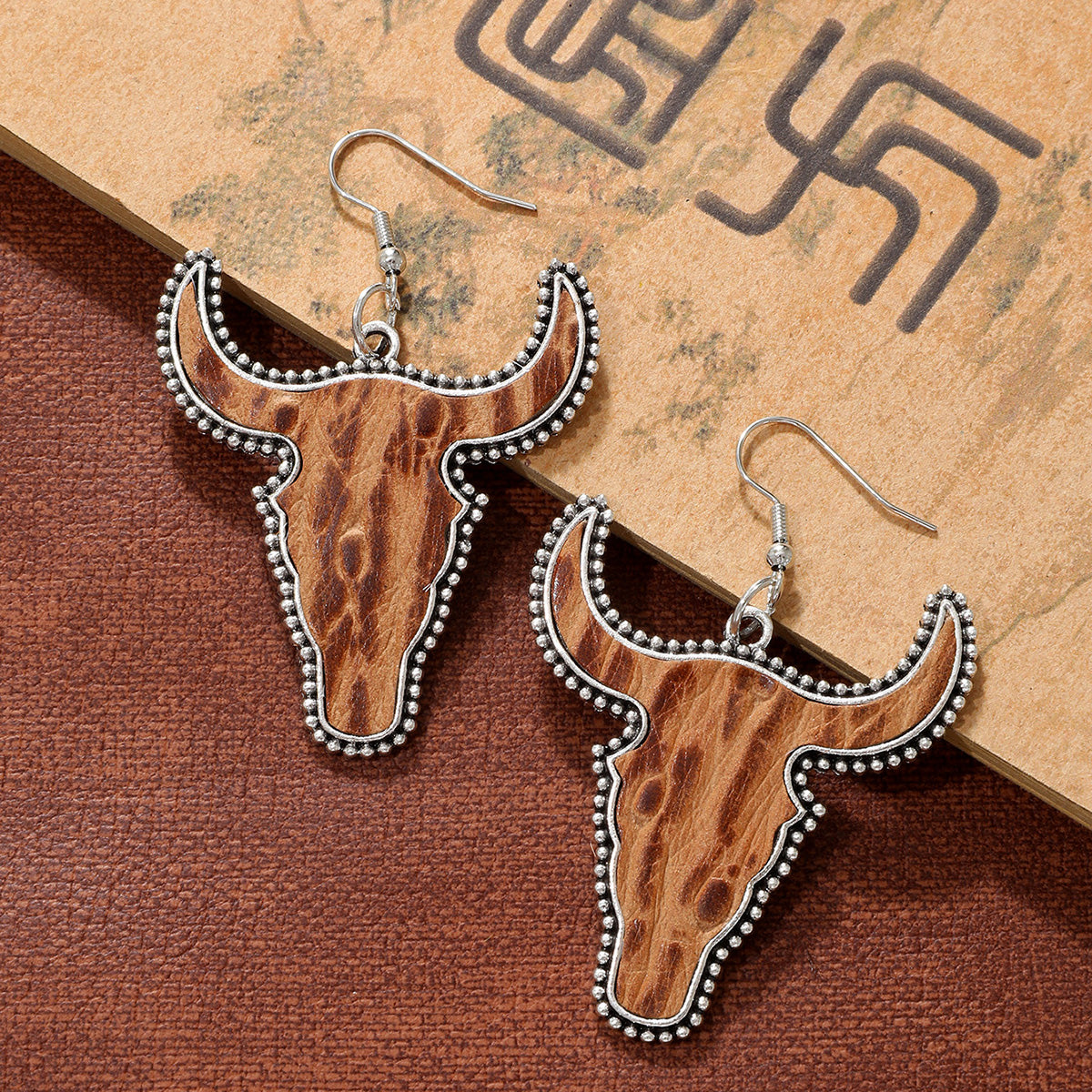 Western Cattle Dangle Earrings