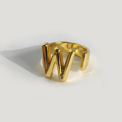 Bold Initial Statement Open Ring