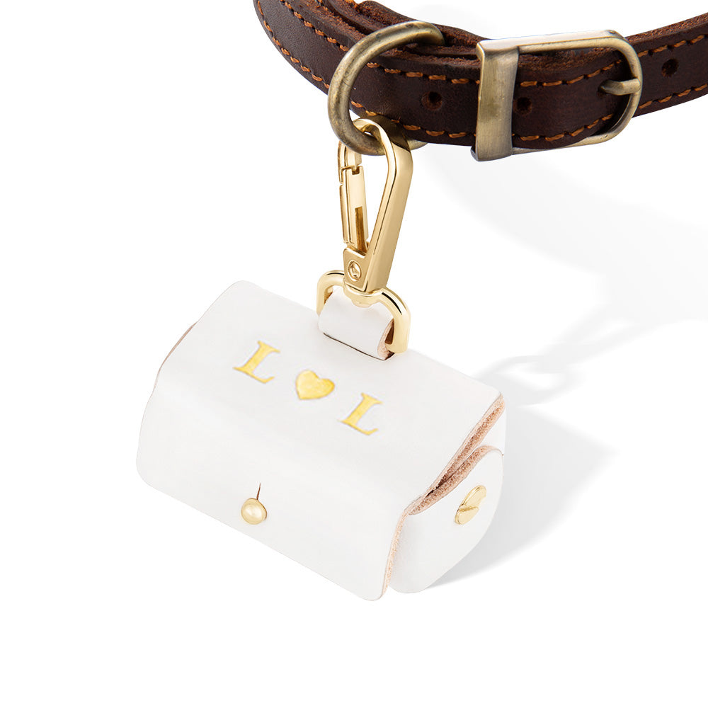 Custom Initial Wedding Ring Bearer Pouch for Dog