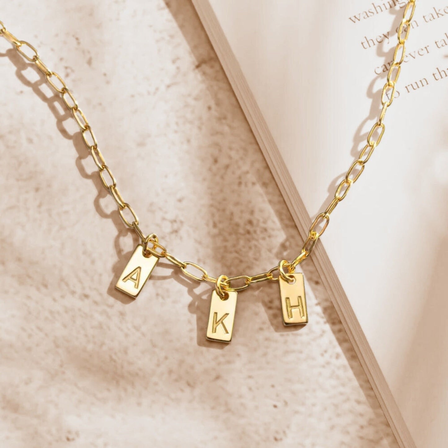 Custom Initial Charm Necklace