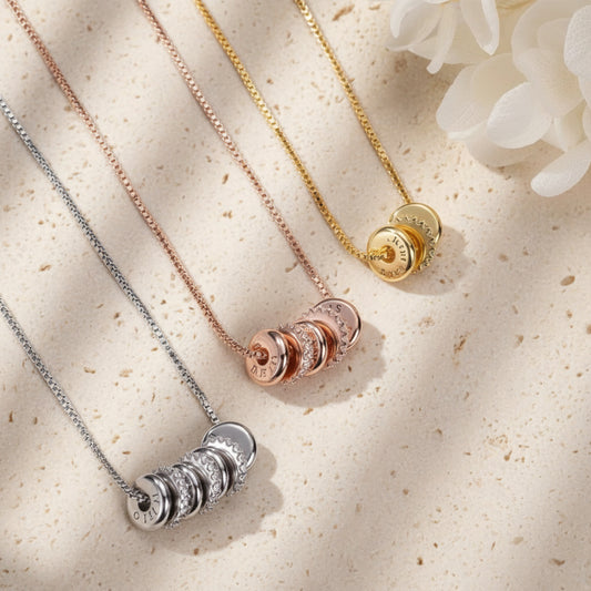 Custom Combined Names Bead Necklace