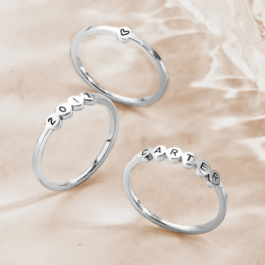 Custom Engraved Stackable Rings