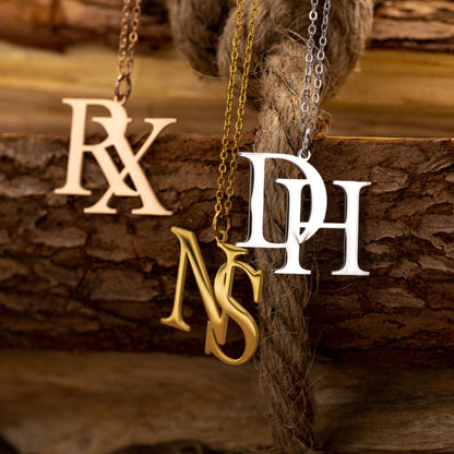 Custom Double Initial Necklace