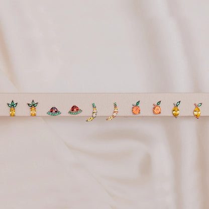 Minimalist Tropical Fruit Crystal Studs