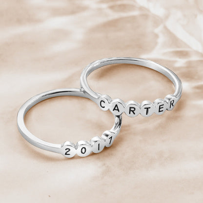 Custom Engraved Stackable Rings