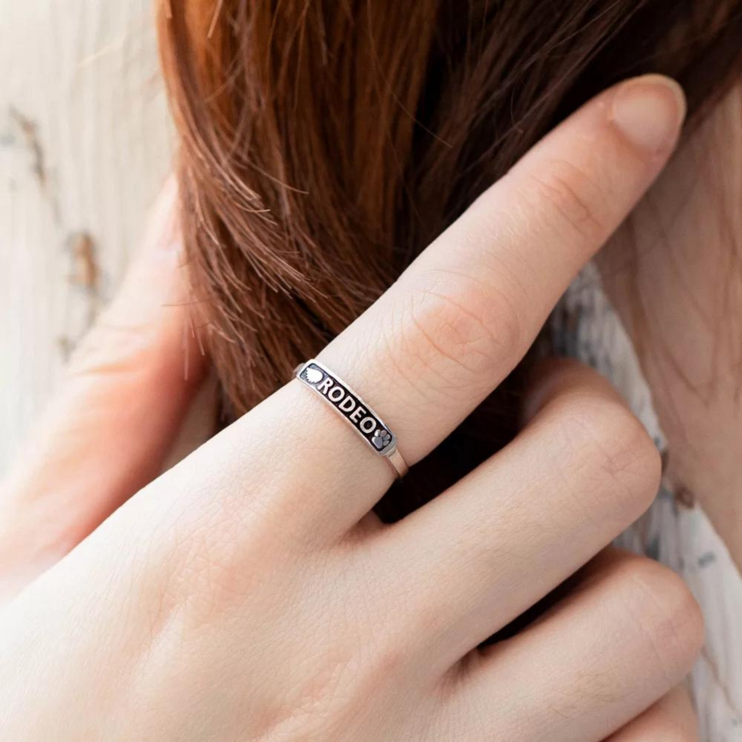 Personalized Pet Name Stackable Ring