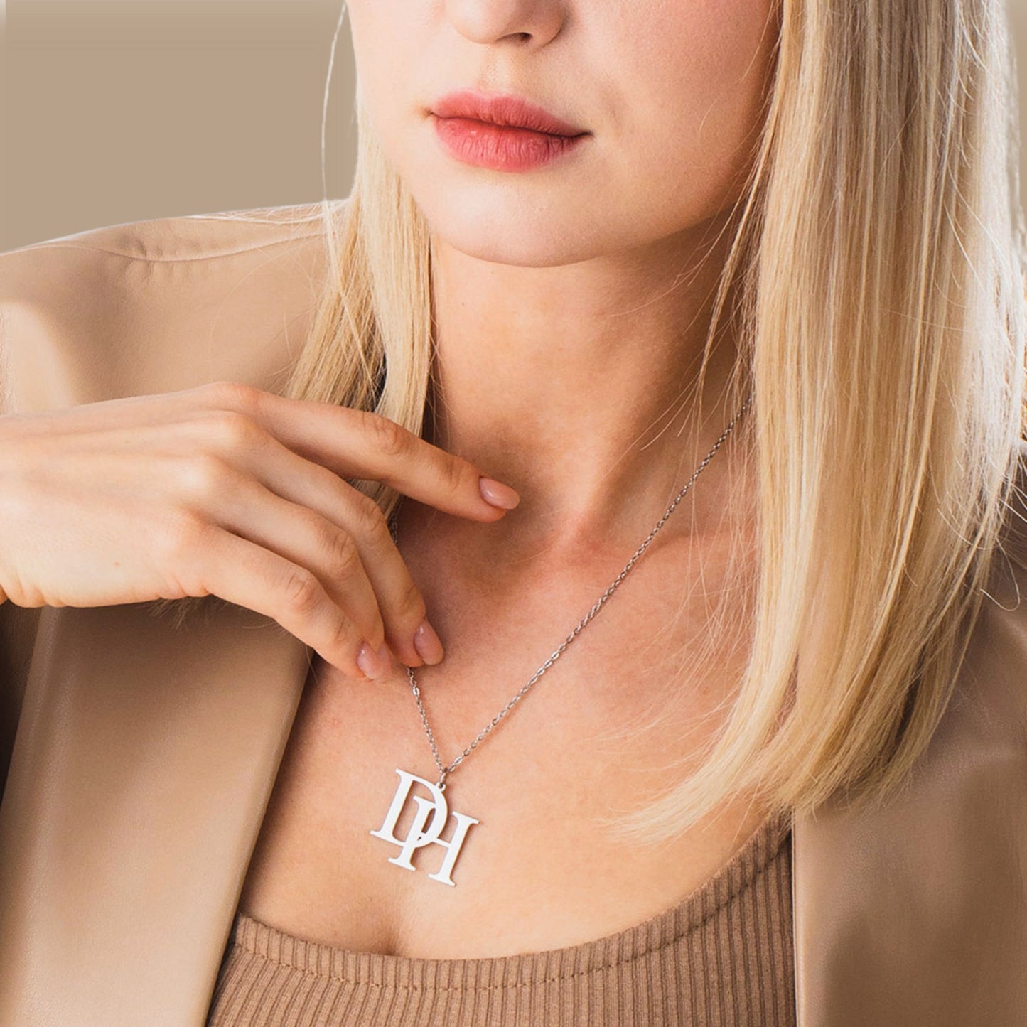 Custom Double Initial Necklace