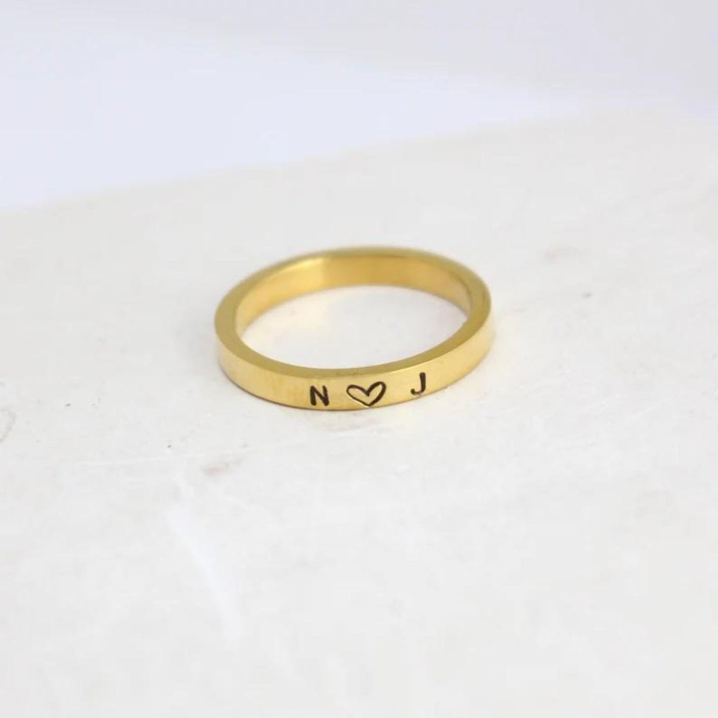 Custom Initial Engraved Stackable Rings