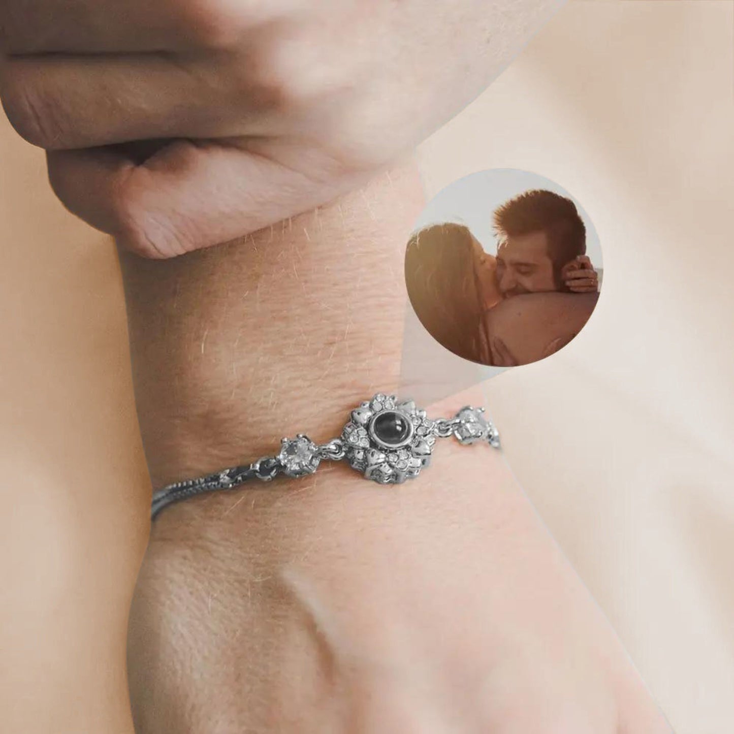 Personalized Sunflower Projection Bracelet