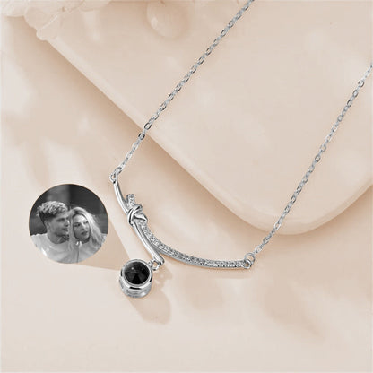 Custom Knot Photo Projection Necklace