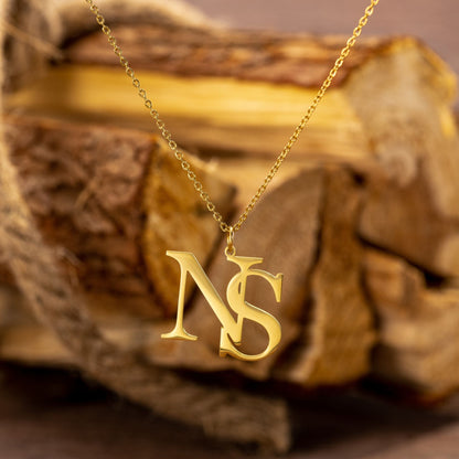 Custom Double Initial Necklace