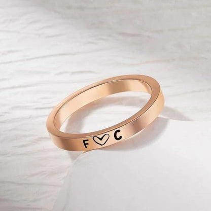 Custom Initial Engraved Stackable Rings