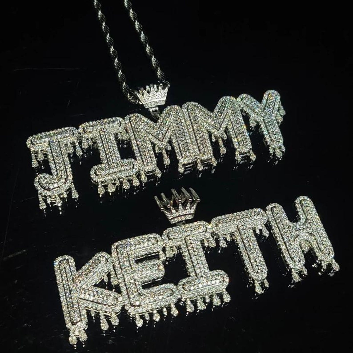 Custom Hip Hop Queen Letter Necklace