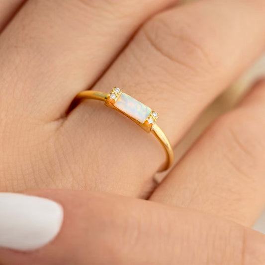 Minimalist Opal Ring