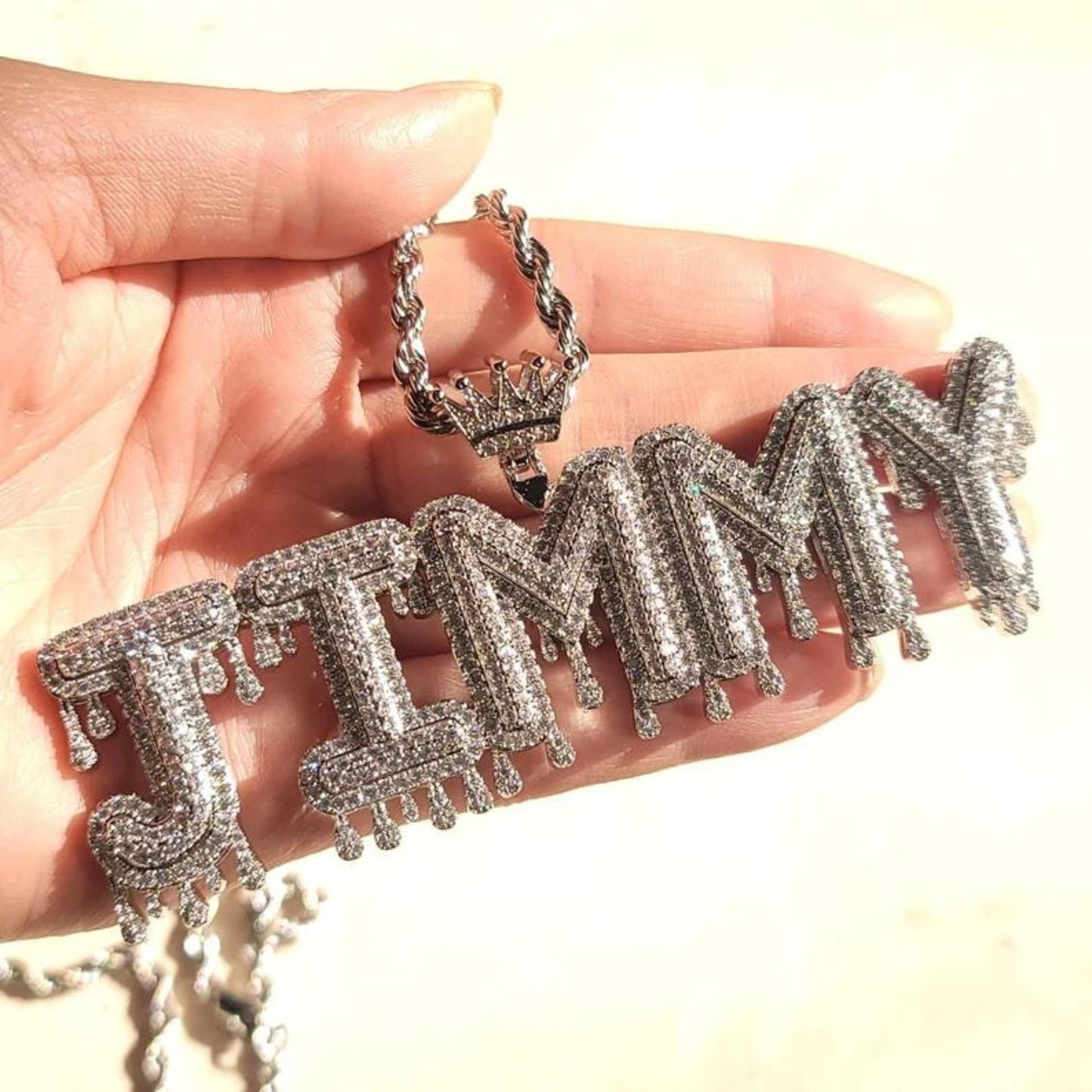 Custom Hip Hop Queen Letter Necklace