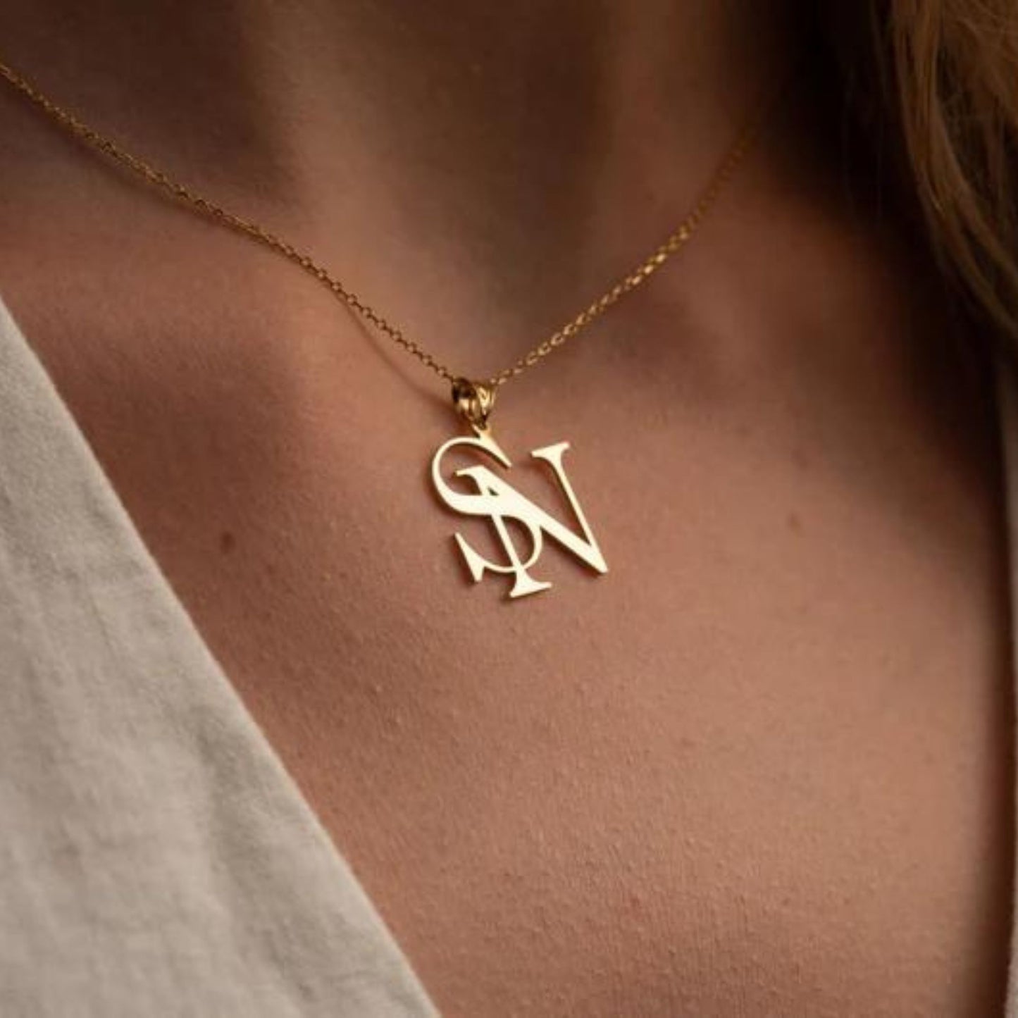 Custom Double Initial Necklace