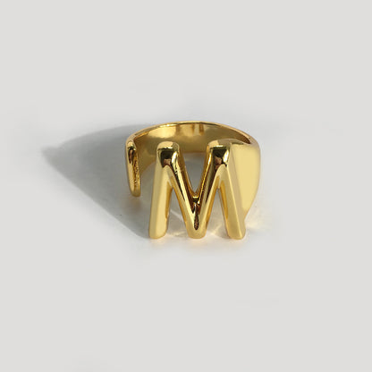 Bold Initial Statement Open Ring