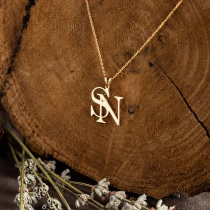 Custom Double Initial Necklace