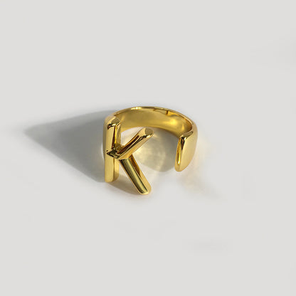 Bold Initial Statement Open Ring