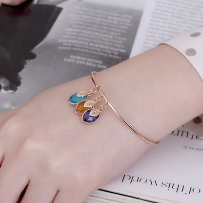 Custom Combined Birthstone Bangle Bracelet