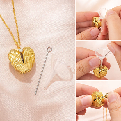 Angel Wings Photo Locket Urn Necklace