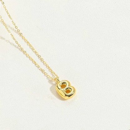 Dainty Balloon Initial Pendant Necklace