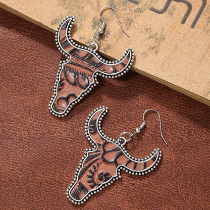 Western Cattle Dangle Earrings