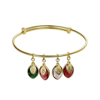 Custom Combined Birthstone Bangle Bracelet