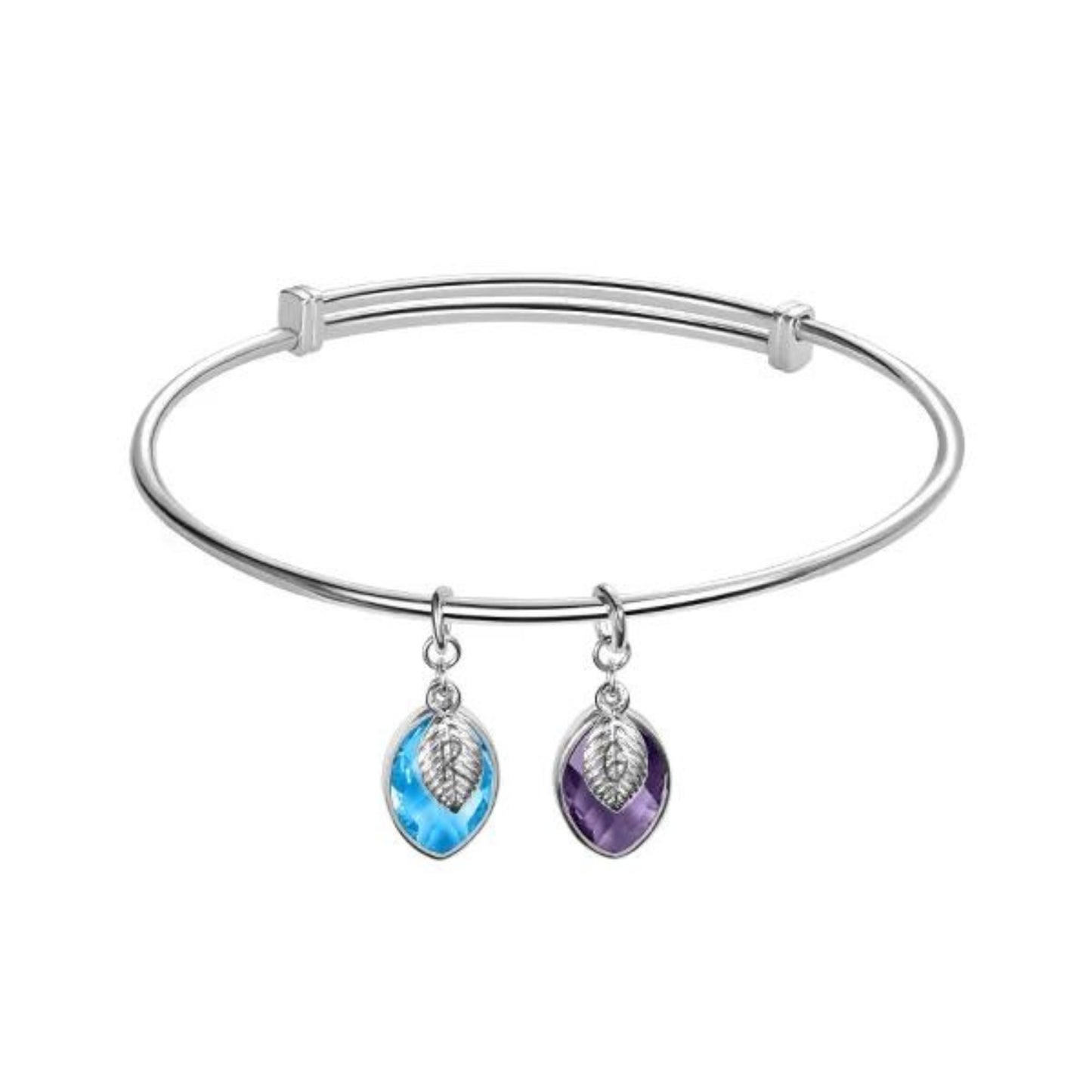 Custom Combined Birthstone Bangle Bracelet