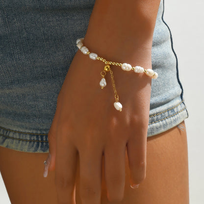 Beachy Freshwater Pearl Beaded Bracelet