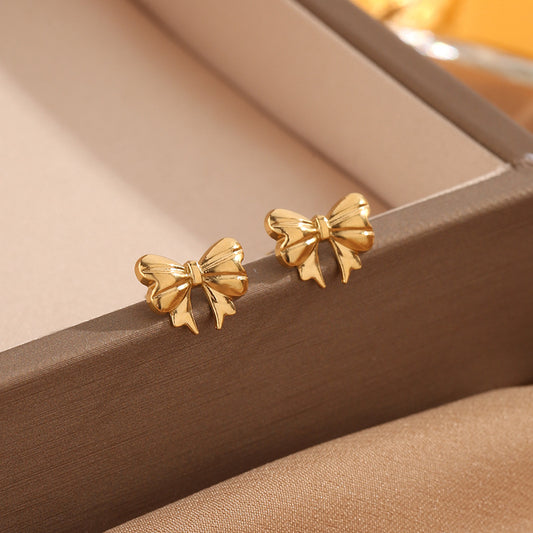 Simple Bow Knot Ear Studs