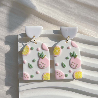 Cutie Fruity Polymer Clay Dangle Earrings