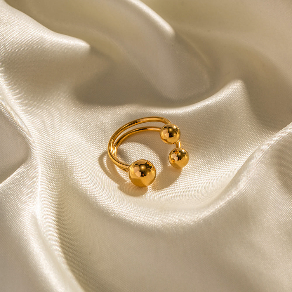 Dainty 18K Gold Plated Open Ring