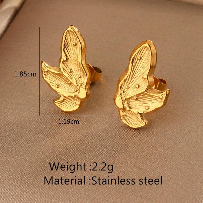 Floral Textured Stud Earrings