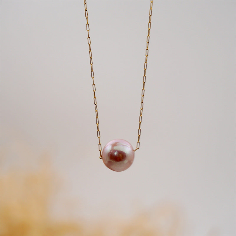 Minimalist Pearl Chain Necklace