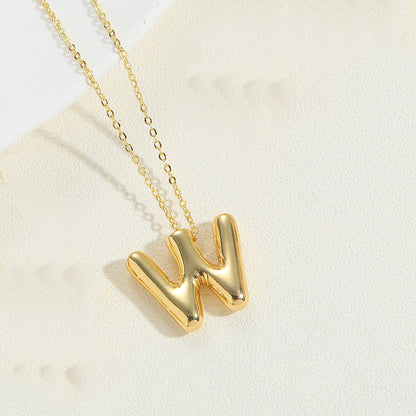 Balloon Initial Letter Pendant Necklace