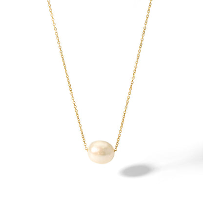 Minimalist Freshwater Pearl Chain Necklace