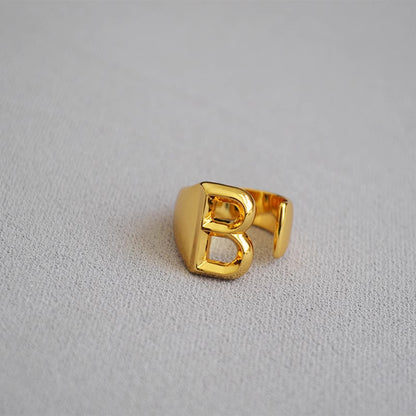 Bold Initial Statement Open Ring