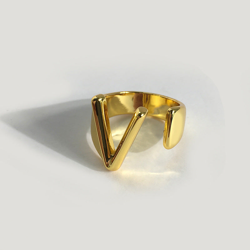 Bold Initial Statement Open Ring