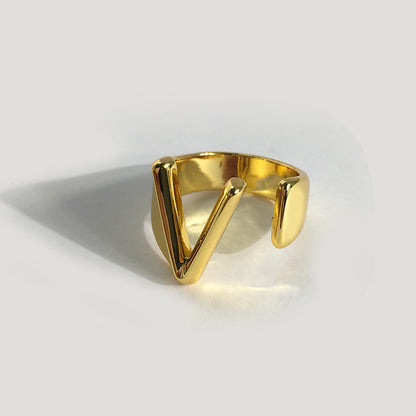 Bold Initial Statement Open Ring