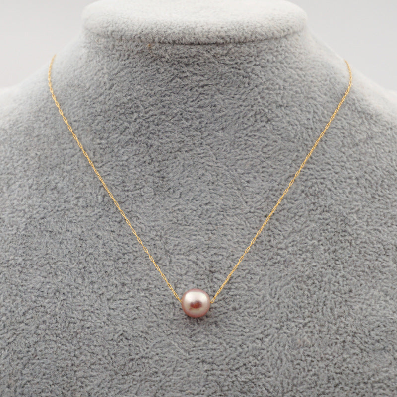 Minimalist Pearl Chain Necklace