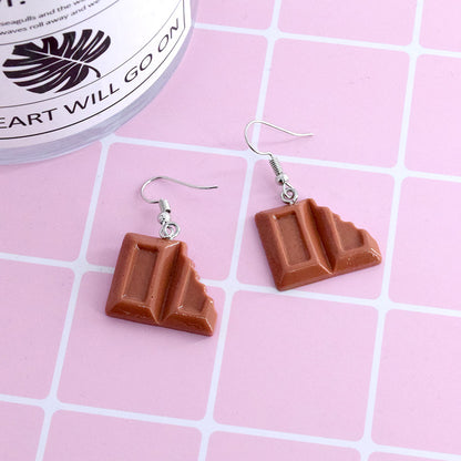 Chocolate Resin Drop Earrings